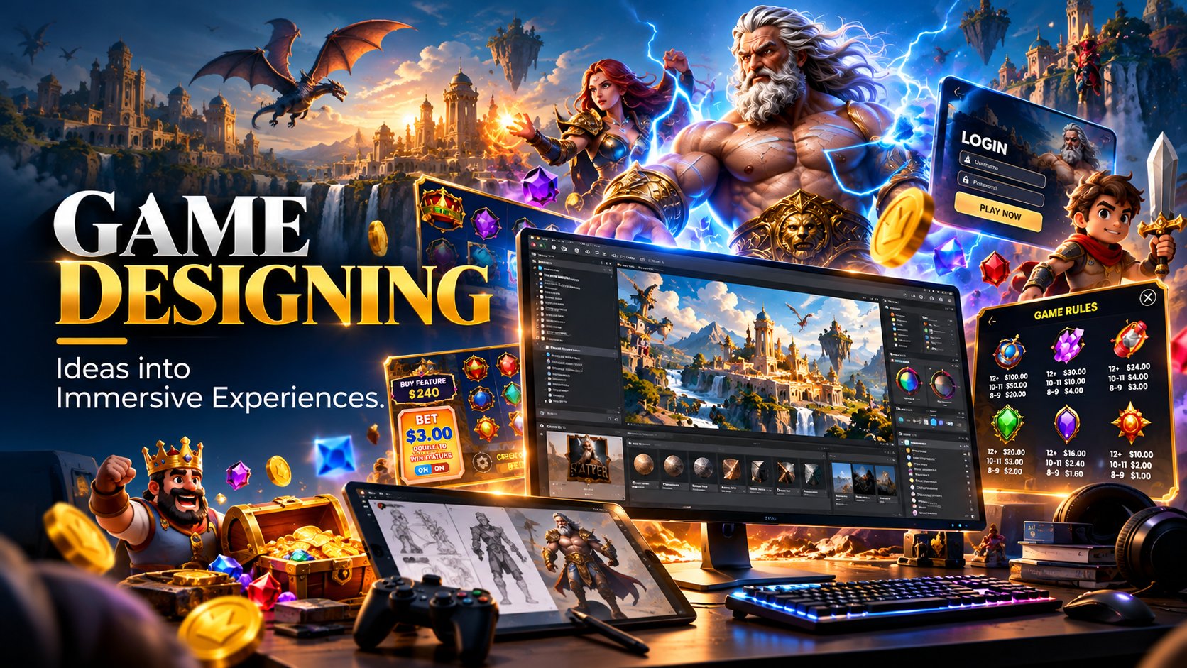 Fantasy game design and development concept